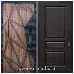 Входные металлические двери в Московской области, Умная входная смарт-дверь Армада Ламбо МДФ 10 мм Kaadas K9 / МДФ 16 мм ФЛ-243 Венге
