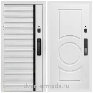 Для загородного дома, Умная входная смарт-дверь Армада Каскад WHITE МДФ 10 мм Kaadas K9 / МДФ 16 мм МС-100 Белый матовый