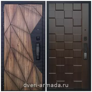 Входные металлические двери в Московской области, Умная входная смарт-дверьАрмада Ламбо МДФ 10 мм Kaadas K9 / МДФ 16 мм ОЛ-39 Эковенге
