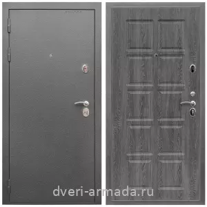 МДФ гладкая, Дверь входная Армада Оптима Антик серебро / МДФ 10 мм ФЛ-38 Дуб Филадельфия графит