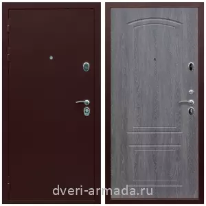 Входные металлические двери в Московской области, Дверь входная Армада Люкс Антик медь / МДФ 6 мм ФЛ-138 Дуб Филадельфия графит с шумоизоляцией с МДФ панелями