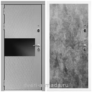 Дверь входная Армада Престиж Белая шагрень МДФ 16 мм Милк рикамо софт / МДФ 6 мм ПЭ Цемент темный