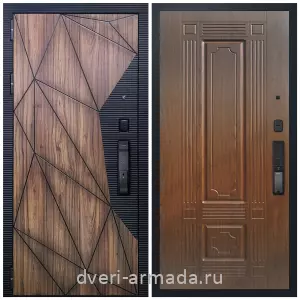 Входные металлические двери в Московской области, Умная входная смарт-дверь Армада Ламбо МДФ 10 мм Kaadas K9 / МДФ 16 мм ФЛ-2 Мореная береза