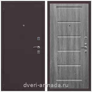 МДФ гладкая, Дверь входная Армада Комфорт Антик медь / МДФ 16 мм ФЛ-39 Дуб Филадельфия графит
