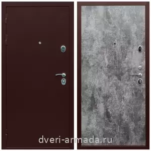 Антивандальные, Антивандальная металлическая  недорогая дверь входная Армада Люкс Антик медь / МДФ 6 мм ПЭ Цемент темный