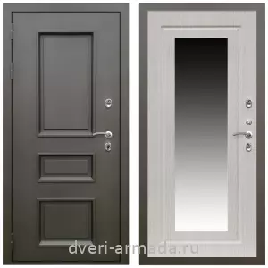 Тамбурные двери, Дверь входная уличная в дом Армада Фаренгейт / МДФ 16 мм ФЛЗ-120 Дуб беленый для загородного дома