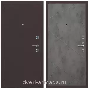 Антивандальные, Антивандальная металлическая  дверь входная Армада Комфорт Антик медь / МДФ 10 мм ФЛ-291 Бетон темный