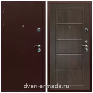 Входные металлические двери в Московской области, Дверь входная Армада Люкс Антик медь / МДФ 6 мм ФЛ-39 Венге с шумоизоляцией с замками высокого класса