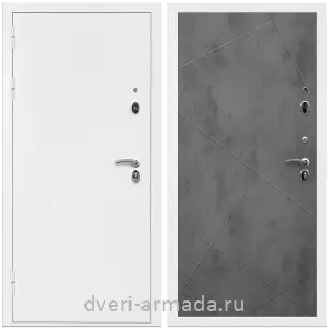 Входные металлические двери в Московской области, Дверь входная Армада Оптима Белая шагрень / МДФ 10 мм ФЛ-291 Бетон темный