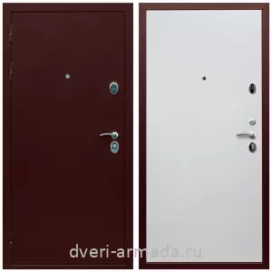 Недорогие, Дверь входная утепленная Армада Люкс Антик медь / МДФ 10 мм Гладкая белый матовый