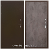 Утепленные для частного дома, Дверь входная утепленная в частный дом Армада Термо Молоток коричневый/ ФЛ-291 Бетон темный морозостойкая