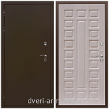 Дверь входная утепленная для загородного дома Армада Термо Молоток коричневый/ ФЛ-183 Сандал белый от производителя