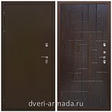 Уличные, Дверь входная уличная в дом Армада Термо Молоток коричневый/ ФЛ-57 Дуб шоколад трехконтурная от производителя