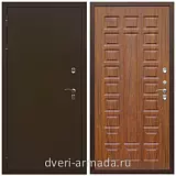 Дверь входная теплая уличная для загородного дома Армада Термо Молоток коричневый/ МДФ 16 мм ФЛ-183 Мореная береза