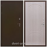 Непромерзающие входные двери, Дверь входная уличная для загородного дома Армада Термо Молоток коричневый/ ФЛ-140 Дуб белёный морозостойкая