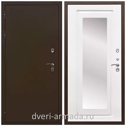 Дверь входная уличная в дом Армада Термо Молоток коричневый/ ФЛЗ-120 Ясень белый