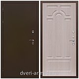 Дверь входная стальная уличная в частный дом Армада Термо Молоток коричневый/ ФЛ-58 Дуб белёный